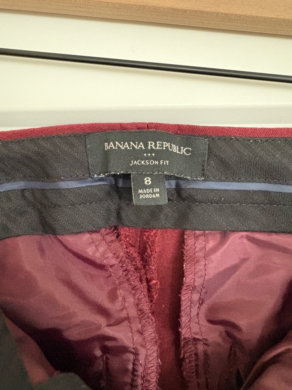 Banana Republic Women's Slim Ankle Pants in Burgundy - Picture 2 of 5